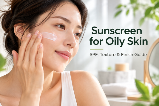 Lightweight sunscreen guide for oily skin covering SPF texture and finish