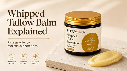 Whipped tallow balm with soft aerated texture for dry and rough-feeling skin