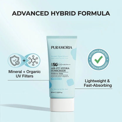 Air - Light Hydrating SPF50+ Sunscreen - PURAMORIA