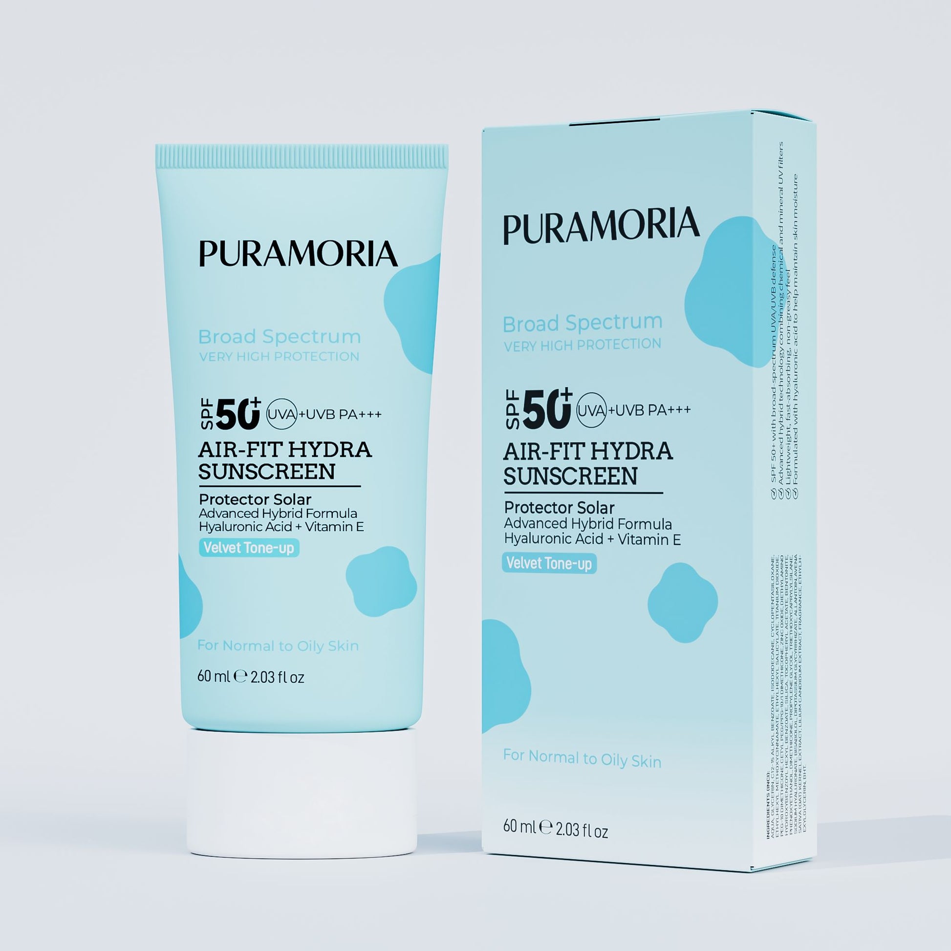 Air - Light Hydrating SPF50+ Sunscreen - PURAMORIA