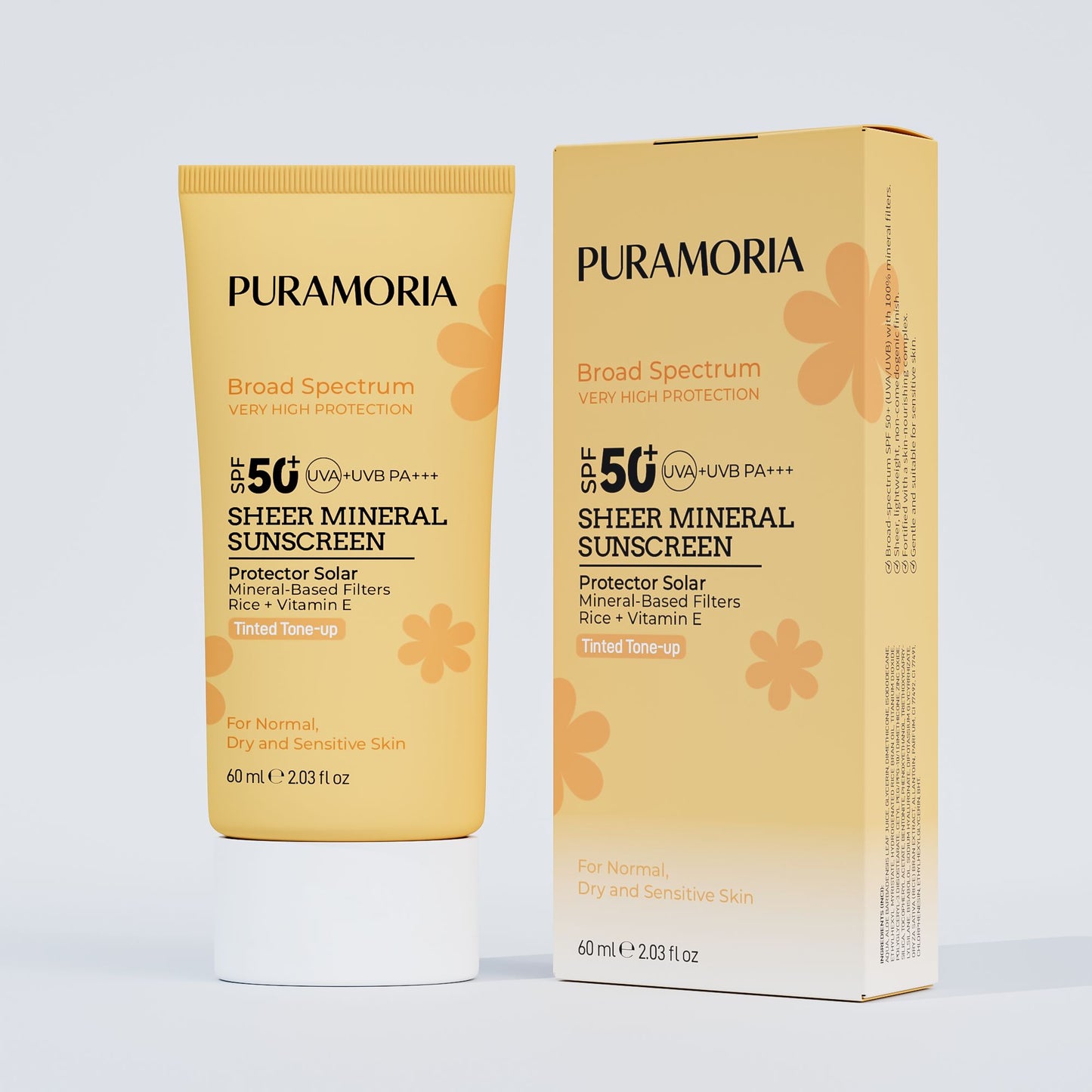 Rice Tinted Mineral SPF50+ Sunscreen - PURAMORIA