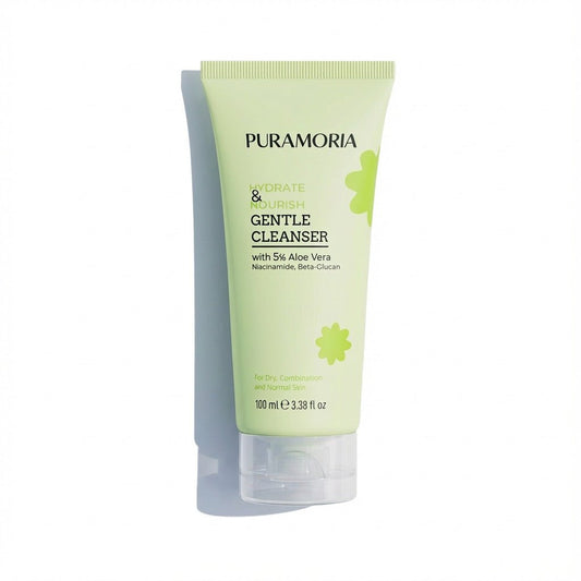 The PURAMORIA Amino Acid Gentle Moisturizing Cleanser bottle displayed on a clean white background.