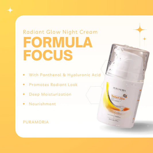 Radiant Glow Hyaluronic Acid Night Cream - PURAMORIA