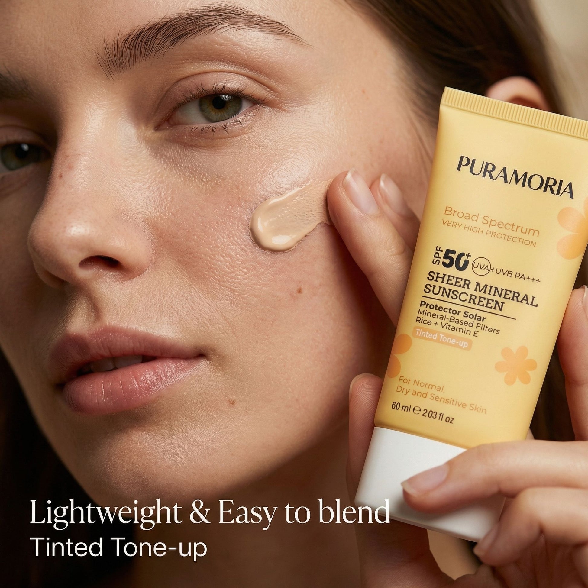 Rice Tinted Mineral SPF50+ Sunscreen - PURAMORIA