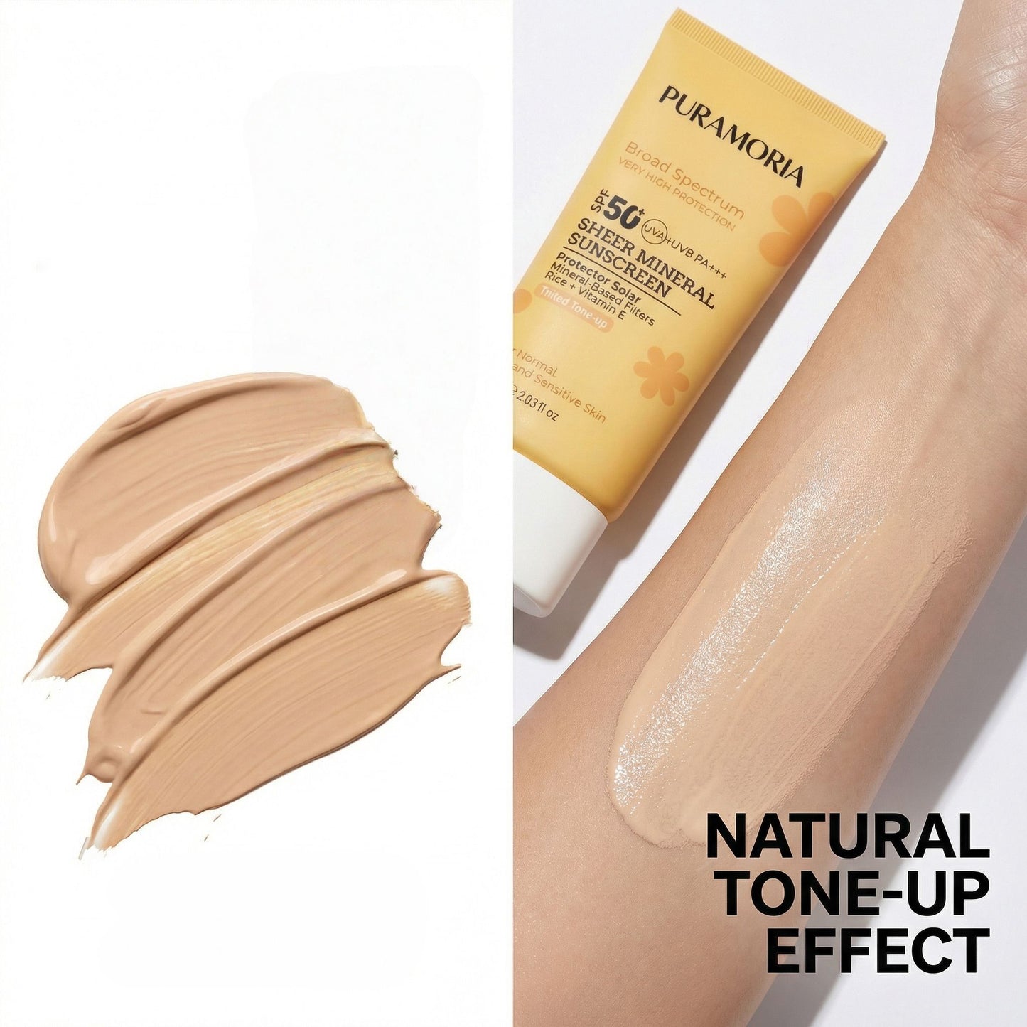 Rice Tinted Mineral SPF50+ Sunscreen - PURAMORIA